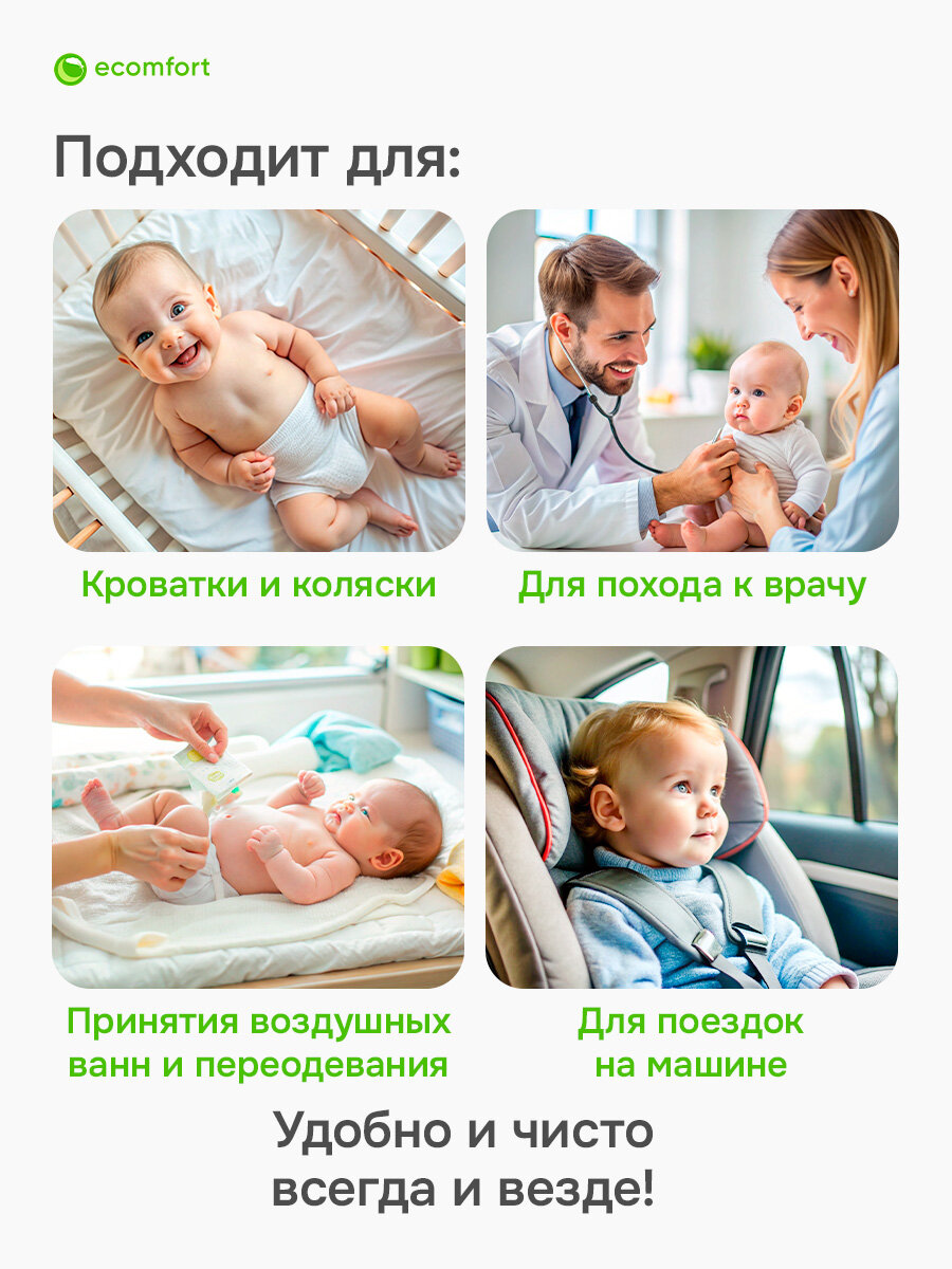 Многоразовая непромокаемая пеленка Ecomfort 40х60 см — фото 1