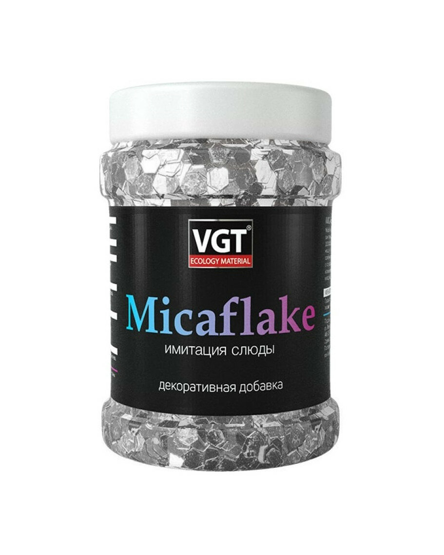 Добавка Vgt Micaflake Декоративная имитация слюды 2000 мкм серебристо-белый 009 кг