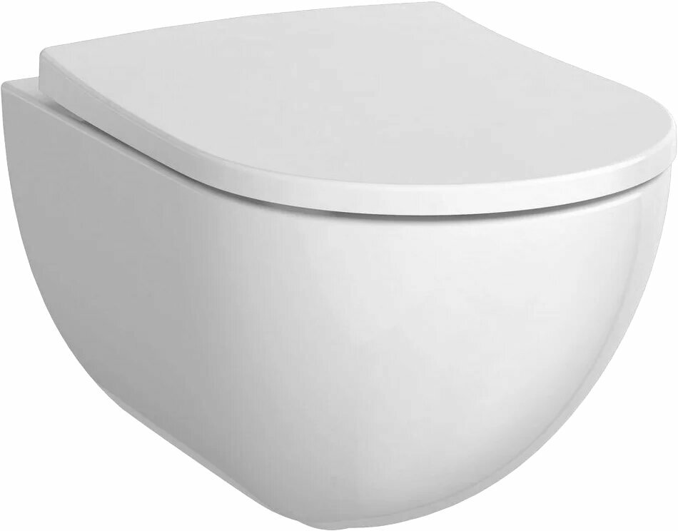 Унитаз подвесной Geberit Acanto с микролифтом безободковый без бачка фарфоровый белый овальный