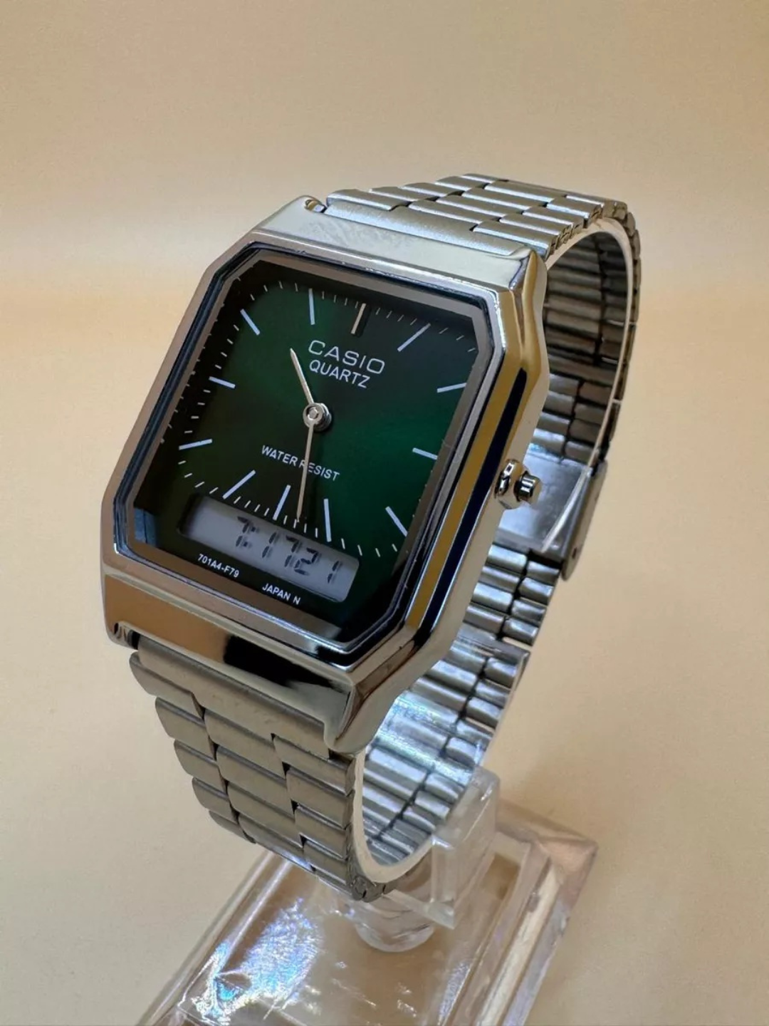 Наручные часы CASIO Classic Minute, зеленый,
