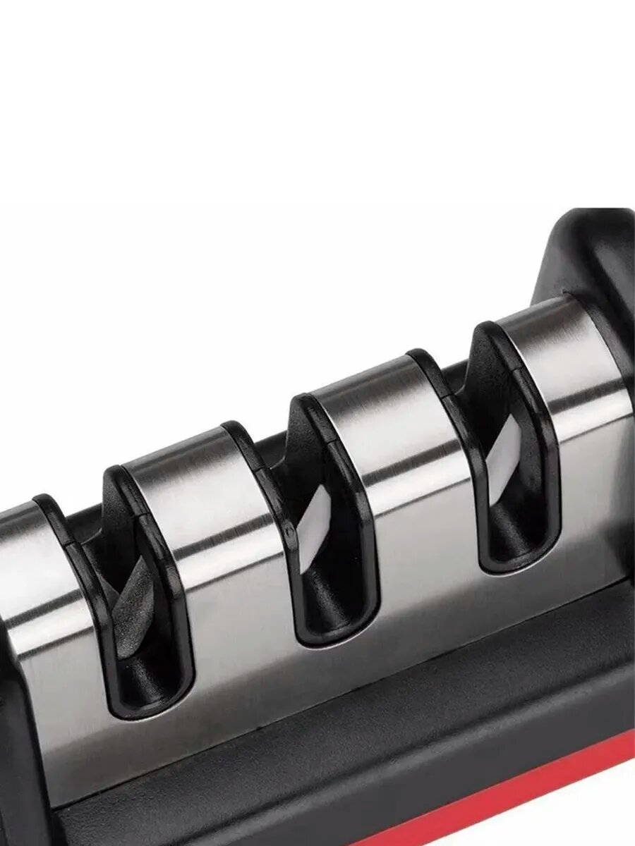 Изображение Точилка для ножей "3-в-1", алмазное напыление, антискользящая ручка, черная