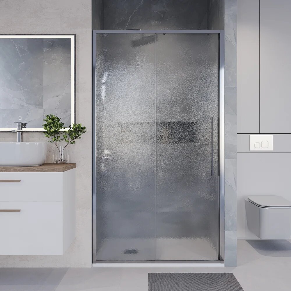 Душевая дверь в нишу Niagara Nova NG-65-12CH стеклянная раздвижная 120 см одностворчатая угловая китайская