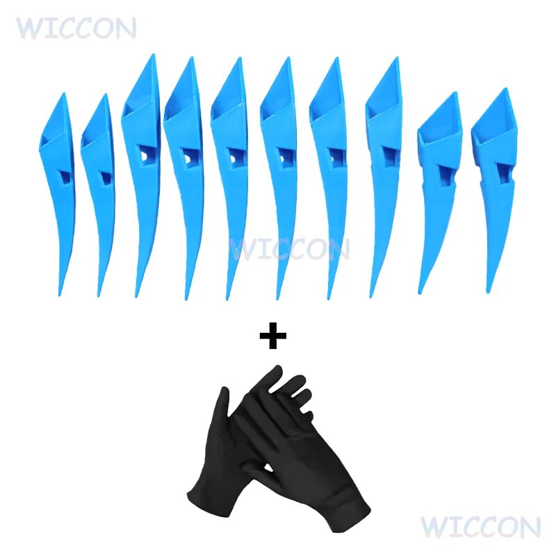 Механические перчатки с когтями для косплея Синий, blue both hands