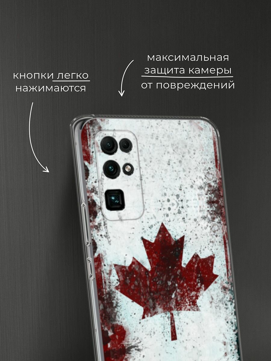 Силиконовый чехол на Honor 30 / Хонор 30 с принтом "Канада" — фото 1