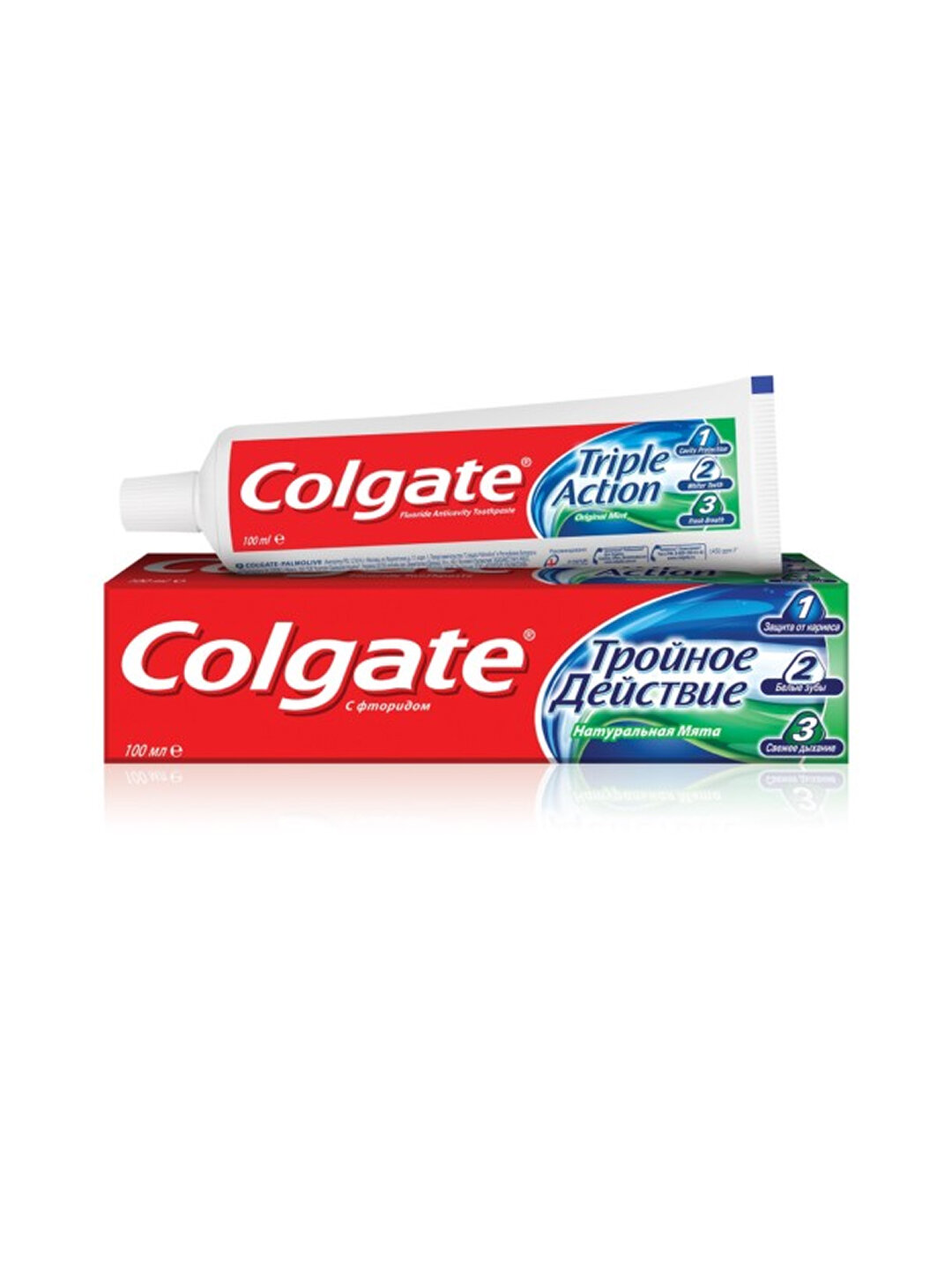 Зубная паста Colgate "Тройное действие", натуральная мята, комплексная защита, 100 мл — фото 1