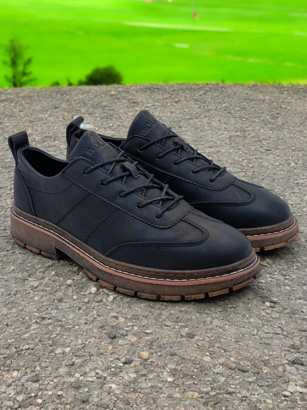 Лоферы  Туфли мужские Solid Step, из экокожи, водонепроницаемые, размер 38 39 40 41 42 43, индиго — фото 1