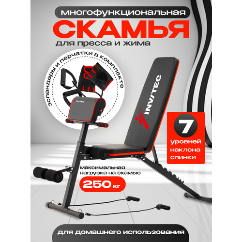 Скамья для жима и пресса спортивная складная с партой скотта для дома многофункциональная FS-1216