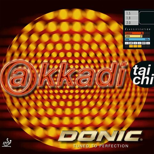 Изображение товара Накладка для ракетки настольного тенниса DONIC Akkadi Taichi, Красный, толщина губки 2,0