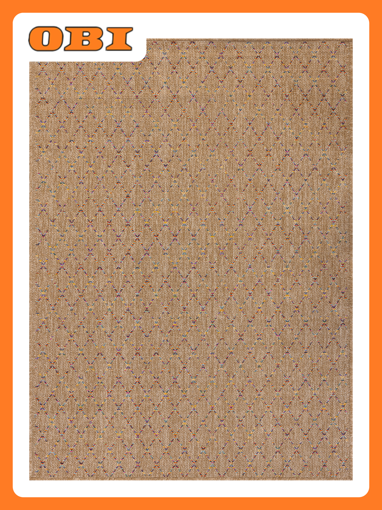 Ковер LOOMX MULTI MLT-120301 прямоугольный 12х17 м полипропилен/хлопок коричневый