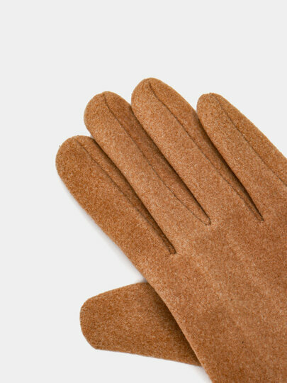 Перчатки  для девочек и женщин, размер one size, хаки — фото 1