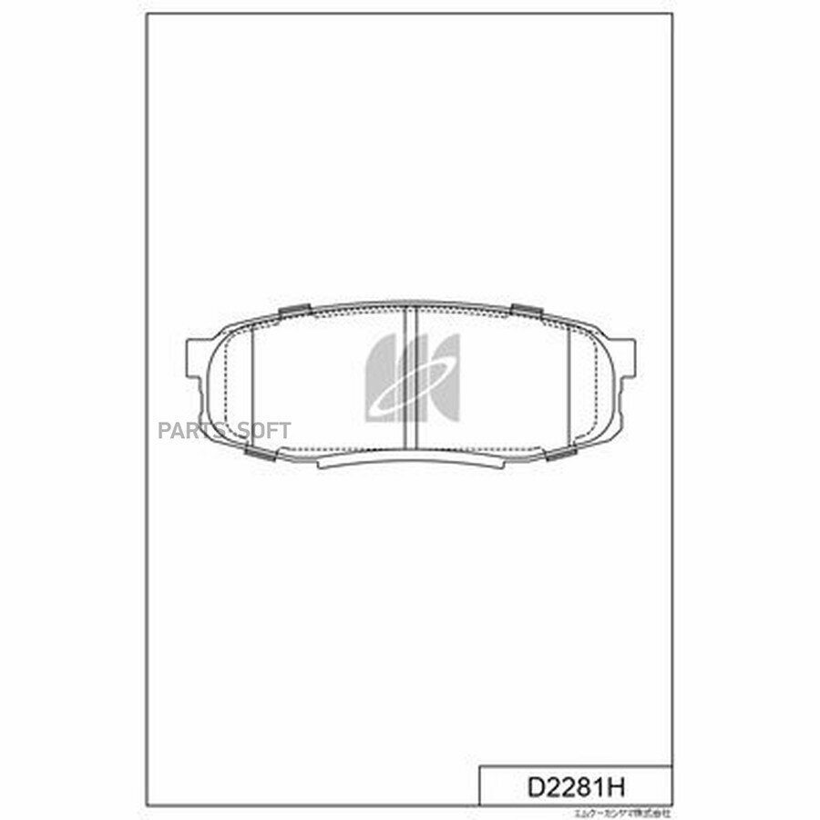 Колодки тормозные дисковые задние LAND CRUISER 200 (J2) 08 D2281H KASHIYAMA D2281H | цена за 1 шт