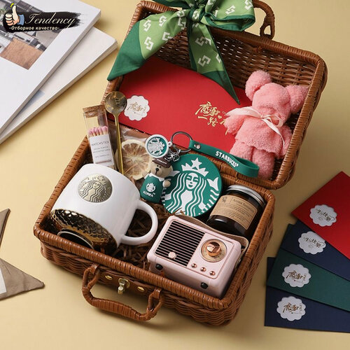 Изображение товара Подарочный набор «Starbucks Retro»: коллекционная крутка в бамбуковой коробке, 10 шт