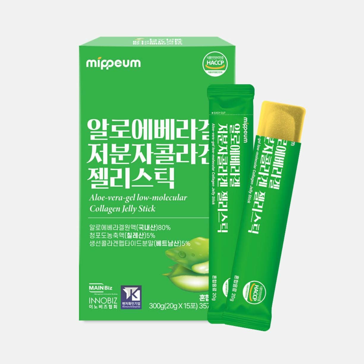 Коллагеновый Стики MIPPEUM ALOE-VERA GEL LOW-MOLECULAR 300гр / 20гр X 15 шт