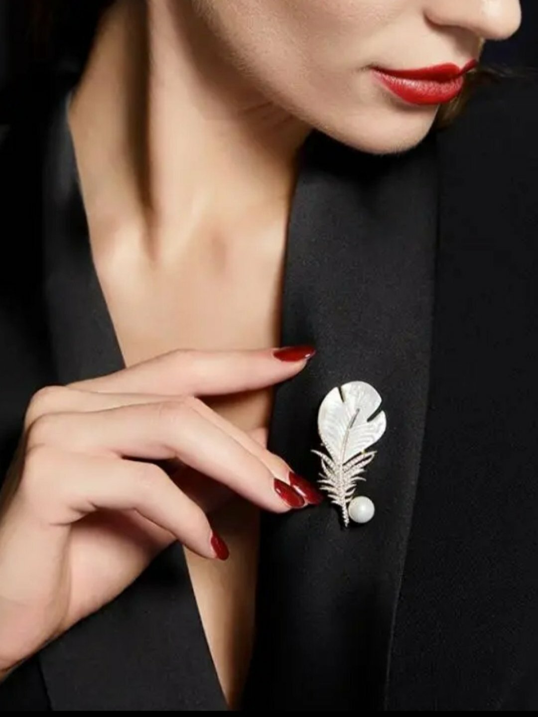 Брошь, искусственный камень, 1 шт., gold — фото 1