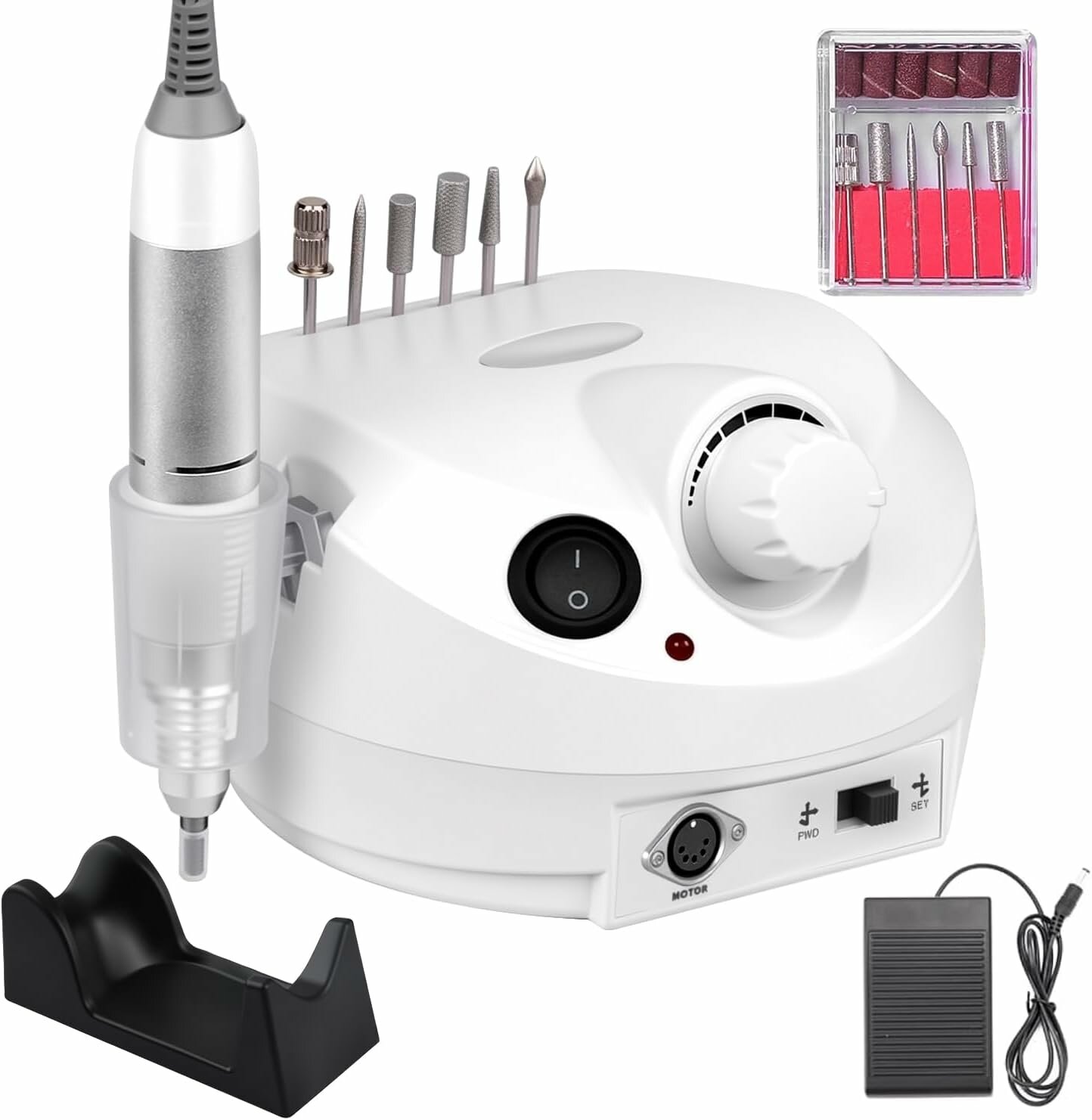 Аппарат для маникюра и педикюра фрезер для маникюра 45000 обр. DM-202 белый