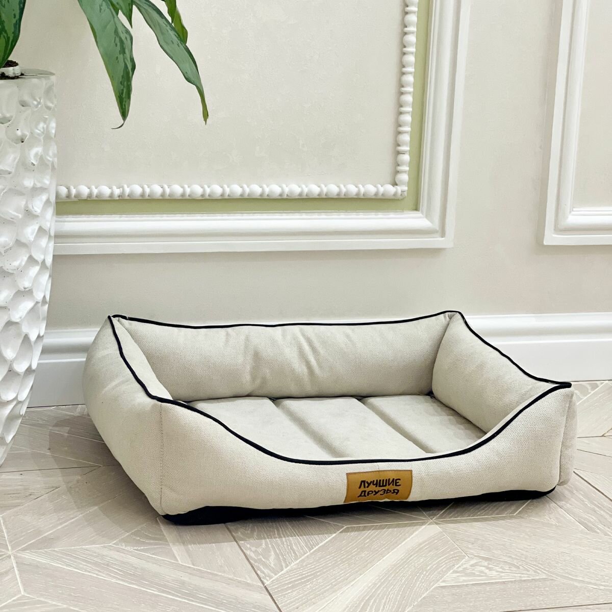 GLG Лежанка для кошек и собак "Ника". Бежевый,55х45х15 см. ортопедический — фото 1