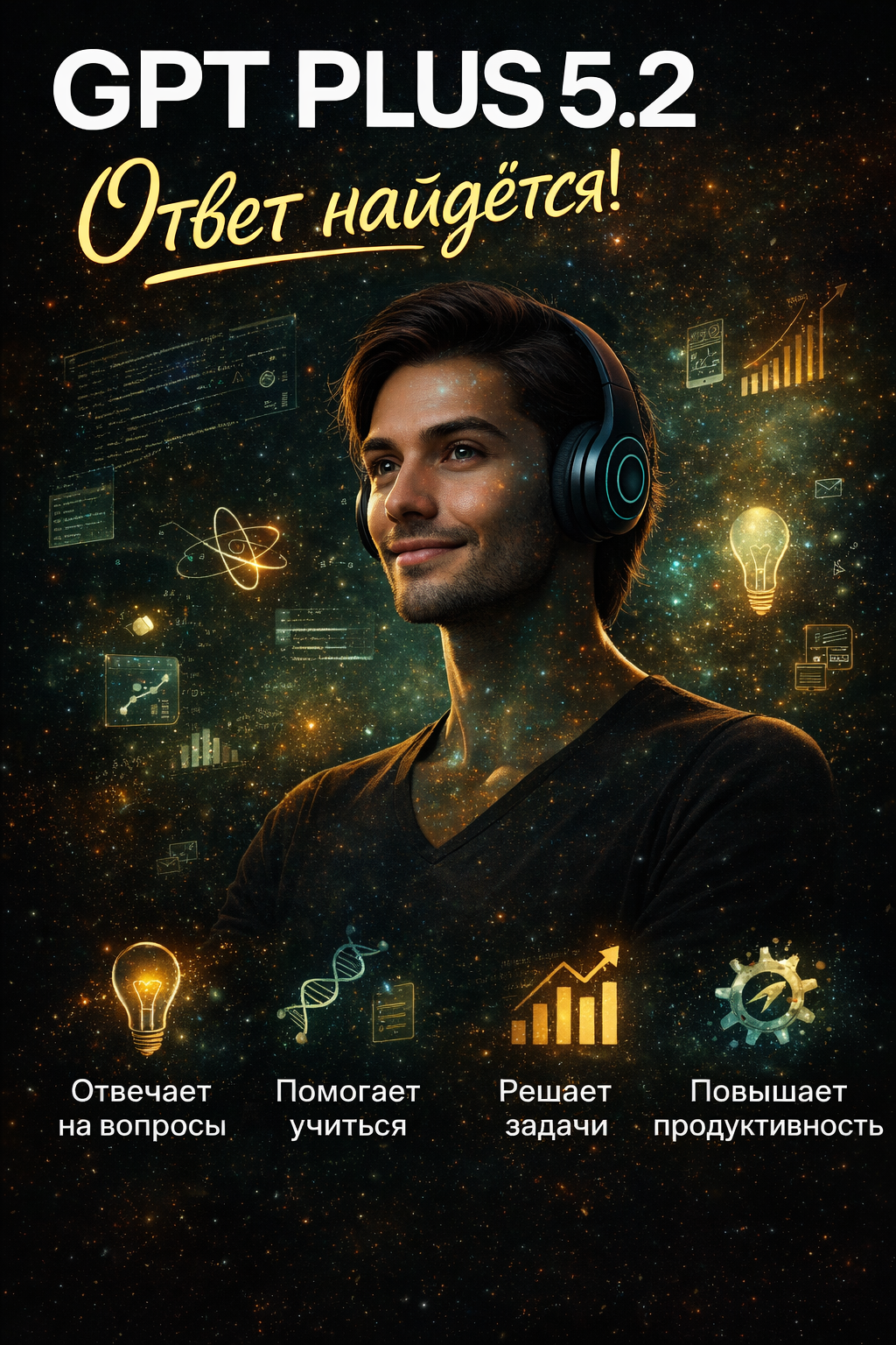GPT Plus • GPT-5.2 • SORA 2 • DALL·E • CODEX • 1 месяц лучший ИИ на рынке — фото 1