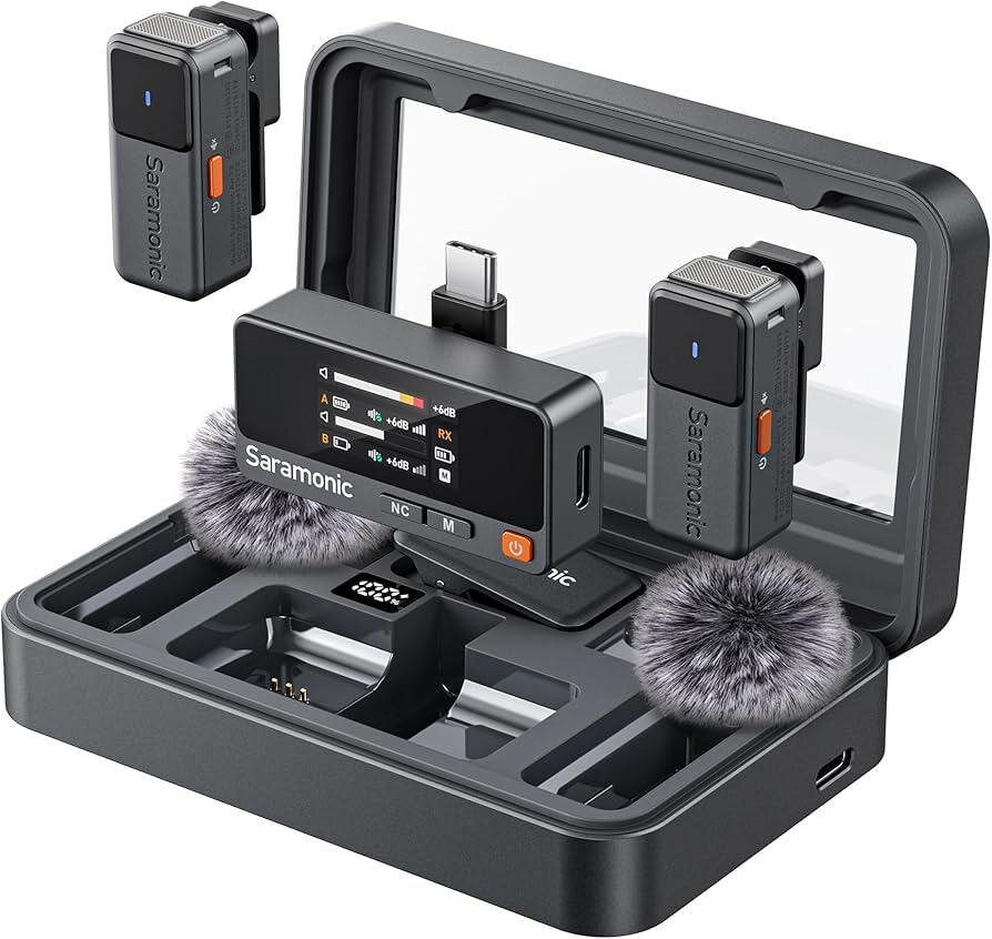 Беспроводной петличный микрофон Saramonic Air-01 для смартфона, 2.4 ГГц, студийное качество звука для записи видео