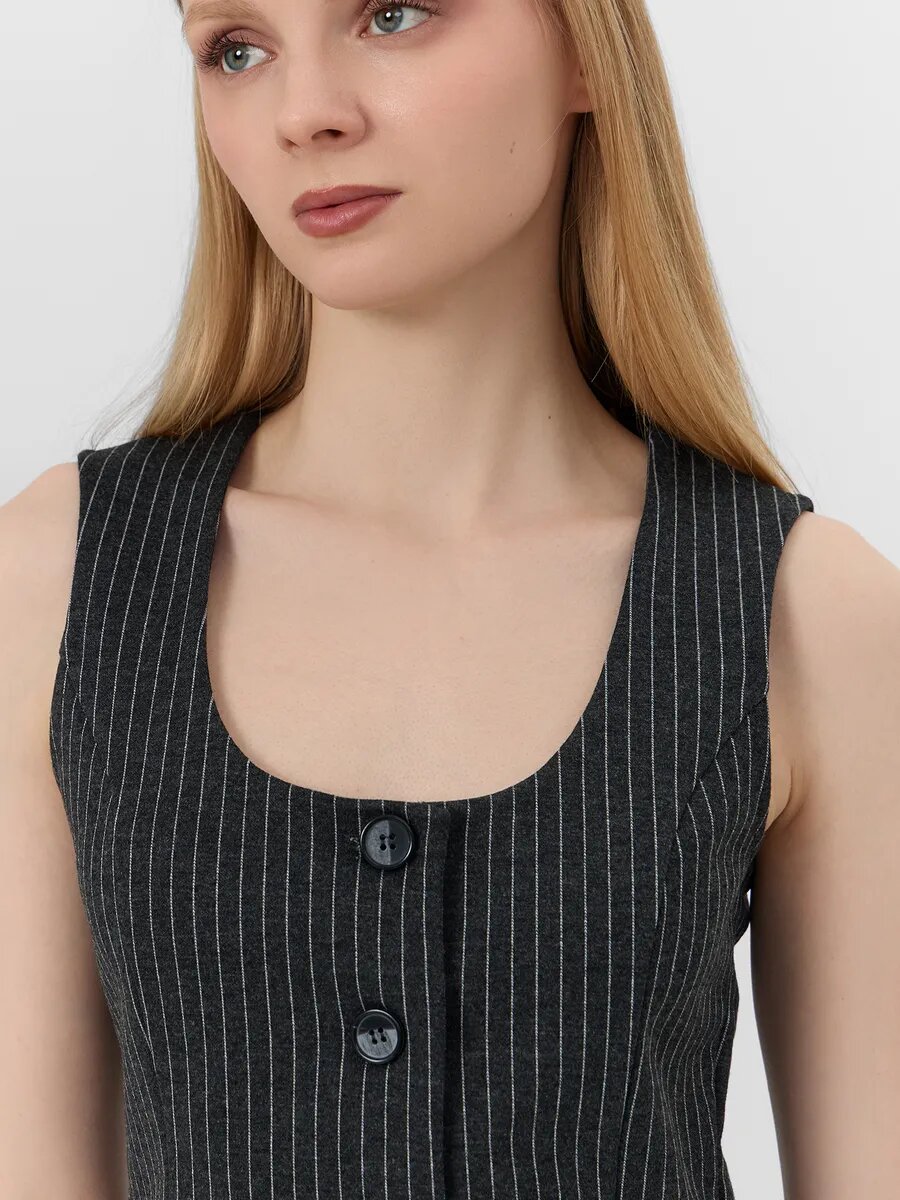 Жилет MARK FORMELLE классический, размер 42, коричневый — фото 1