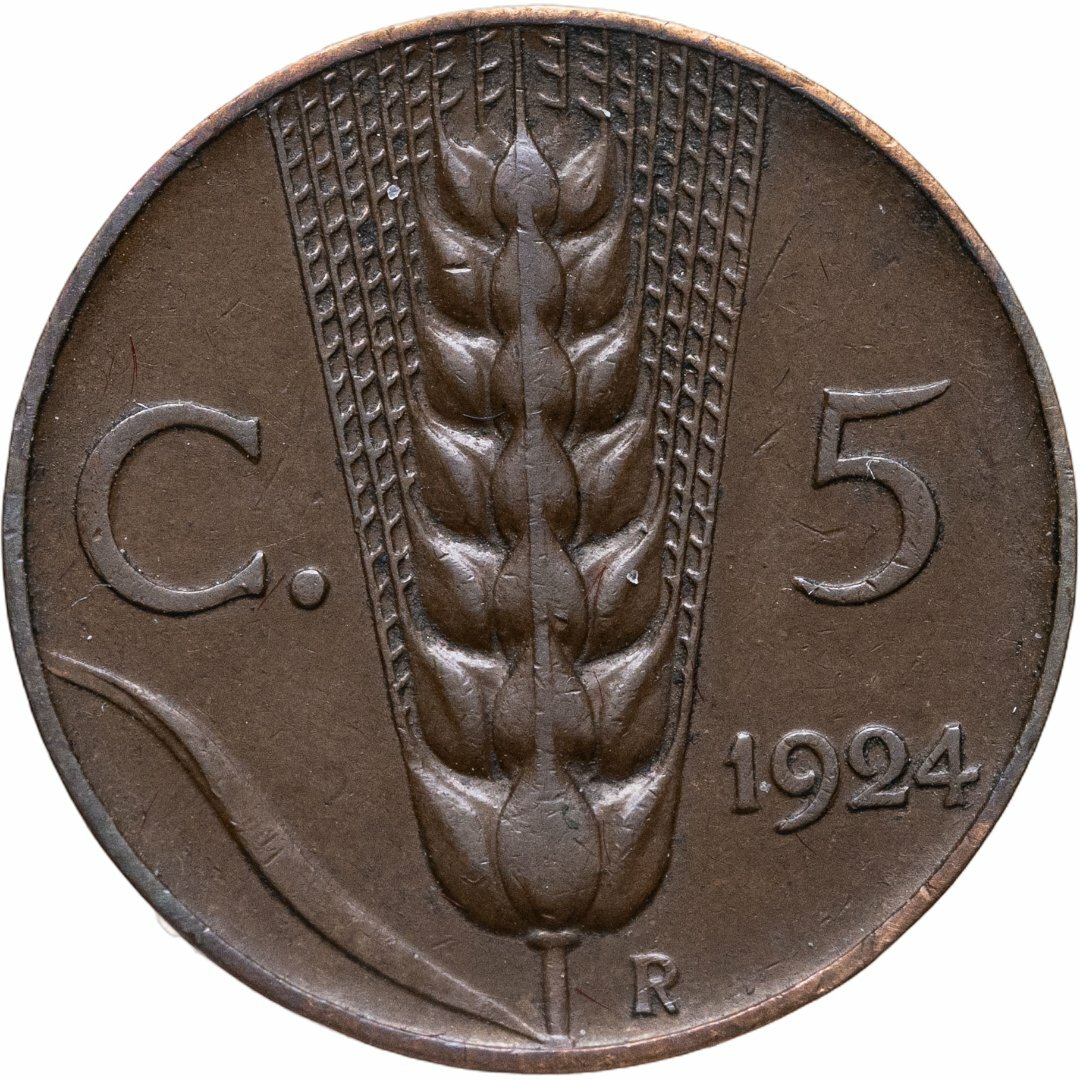 Италия 5 чентезимо (centesimi) 1924