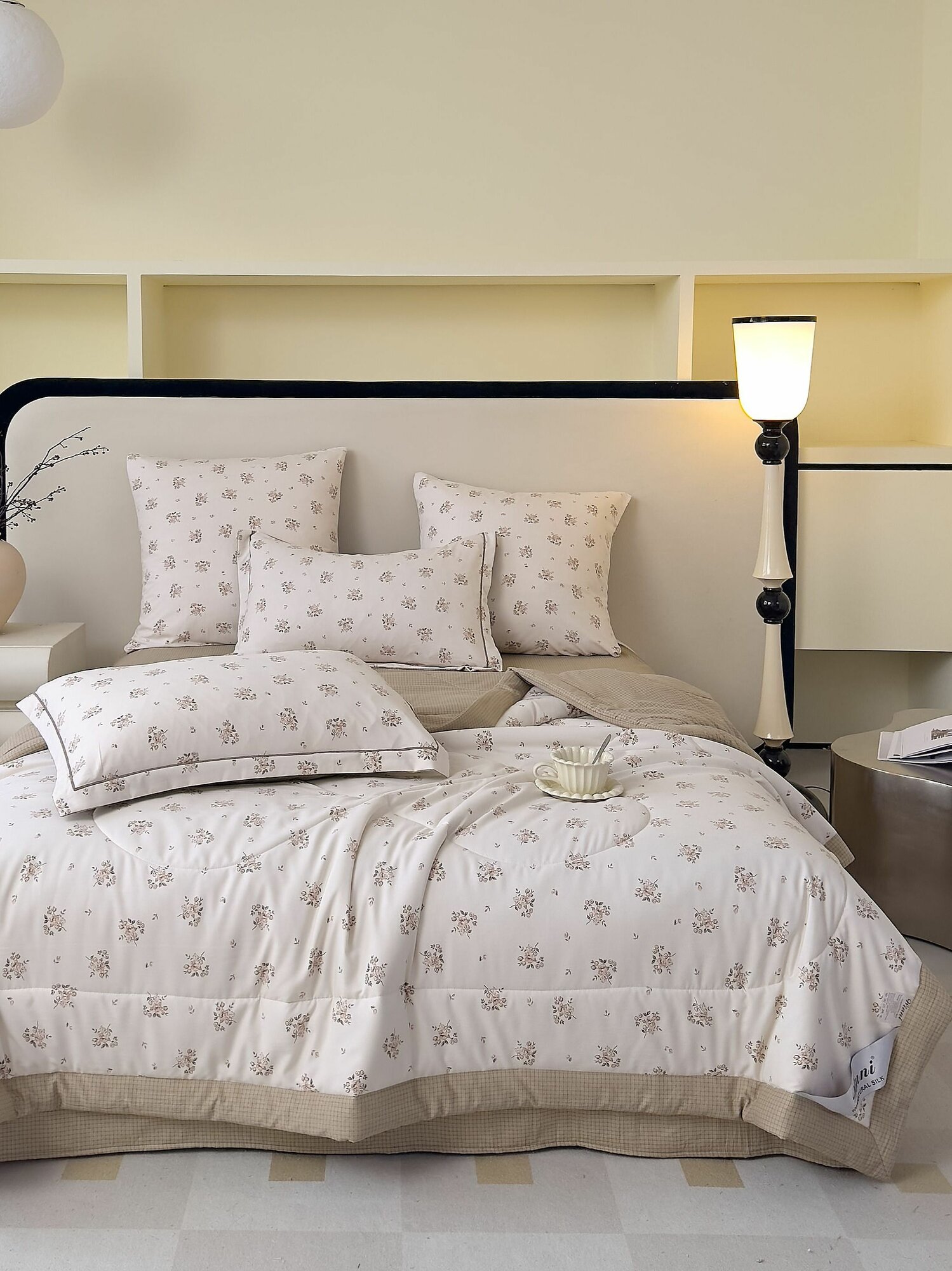 Постельное белье с одеялом евро, простынь 220х240 Египетский хлопок Winni Win-8