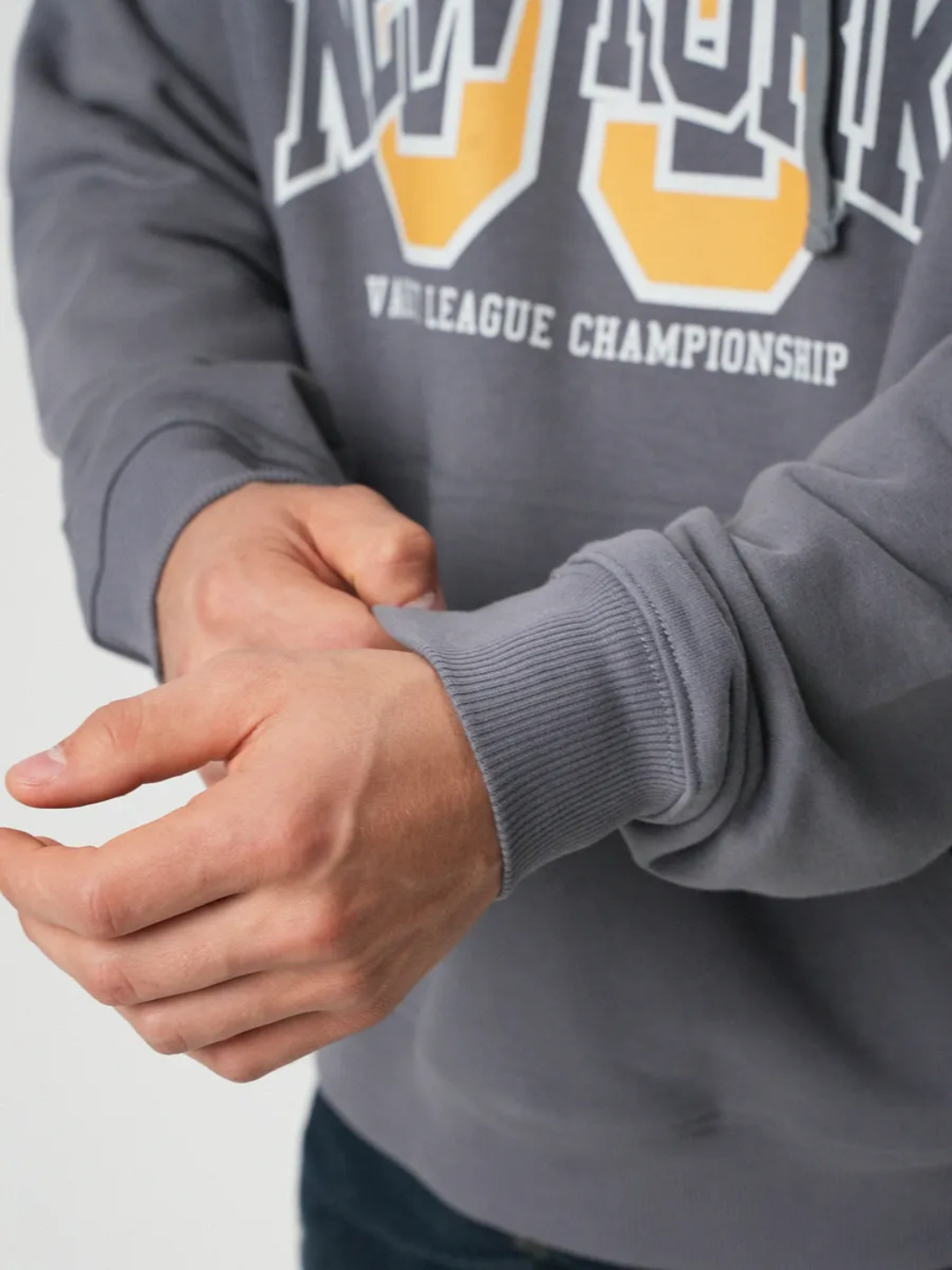 Худи  1, 2 шт., размер 2XL, , темно серый меланж — фото 1