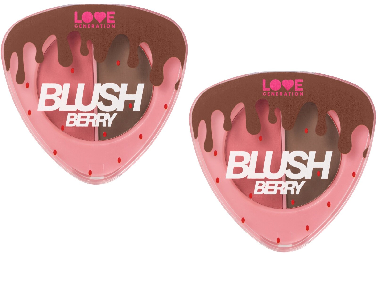 Палетка для контуринга лица Love Generation Contouring Face Palette "BlushBerry" тон 02 2шт