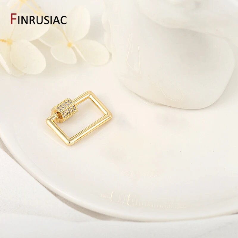 Золотые застежки FINRUSIAC 14K для бижутерии, 2 шт.
