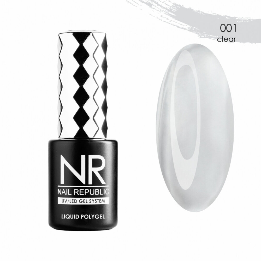 Жидкий полигель Nail Republic Liquid Polygel №01 прозрачный 10 мл