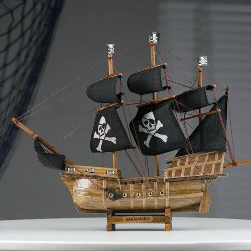 Корабль «Уида», 33х8х29 см, пиратский, черные паруса корабль аризона 24 6 22см пиратский черные паруса