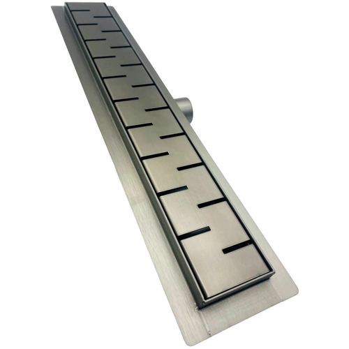 Трап (лоток) душевой Tim 800х70мм, вороненая сталь серый, черный