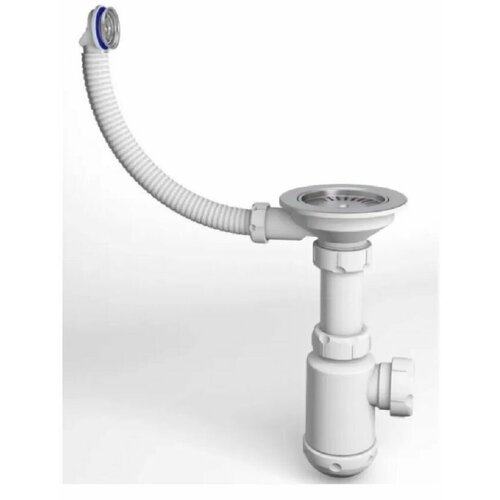 Сифон для кухонной мойки с круглым переливом Санпласт GRAND 3 1/2