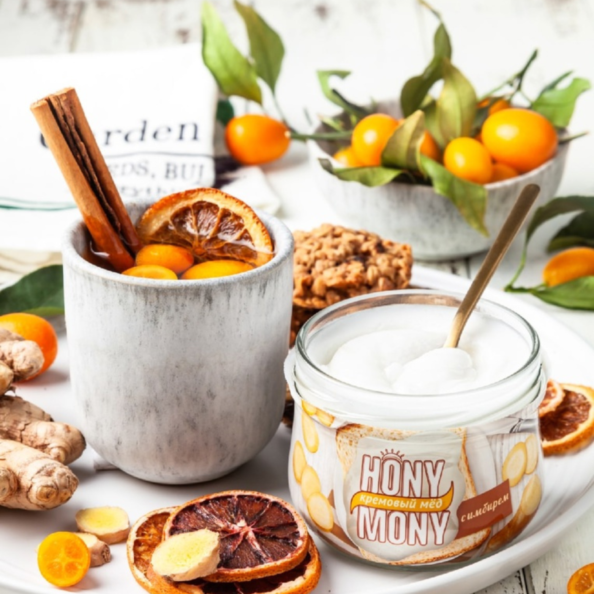Крем мед суфле с имбирем натуральный Hony Mony - фотография № 4