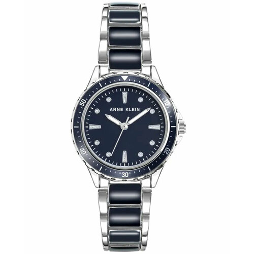 фото Наручные часы anne klein metals 3951nvsv, синий, черный