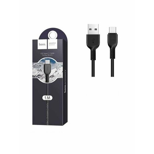 Кабель USB <--> microUSB 1.0м HOCO X20 черный кабель usb hoco x2 knitted usb microusb 2 4а длина 1 метр серый