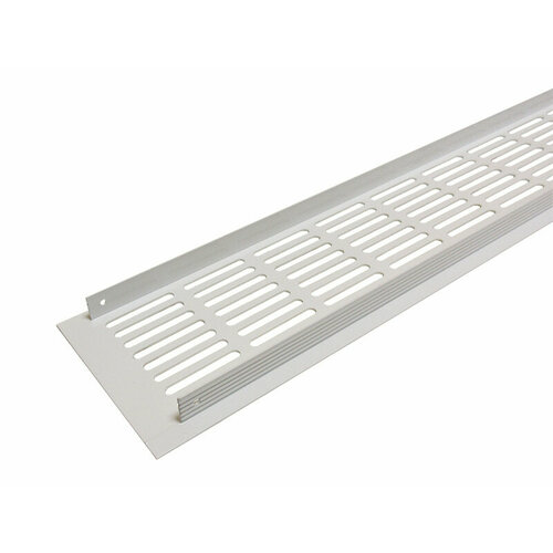 Решетка вентиляционная 80х10 см, алюминий, белая