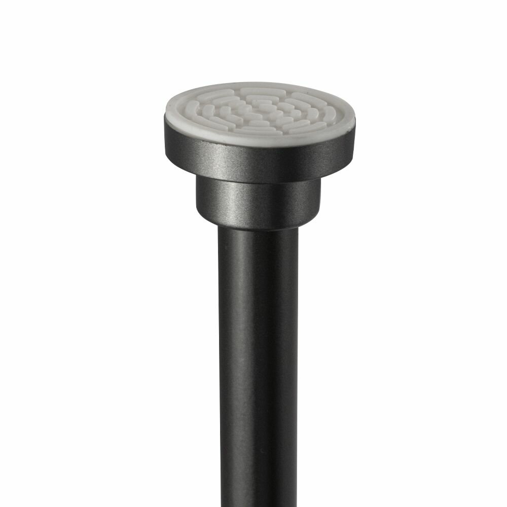 фото Карниз для ванной санакс 10014 графит премиум 130 х 240 см без колец с усиленным креплением