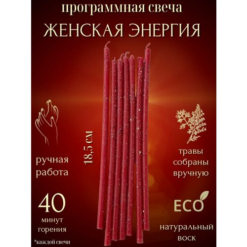 Свечи Очаг благополучия красный