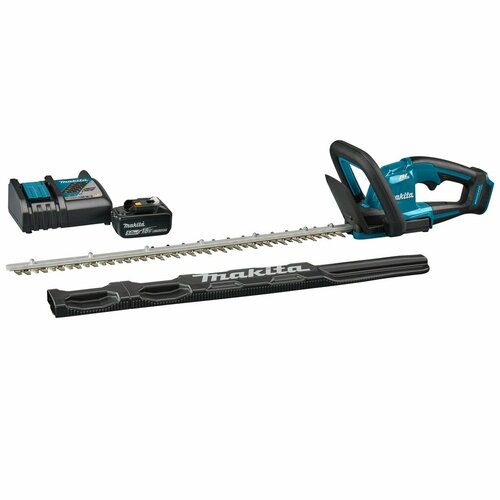 Аккумуляторный кусторез Makita DUH606RT (18V, Li-Ion) (1х5Ач, з/у) зарядное устройство karcher быстрозарядное устройство 2 445 032 0 18 в 1200 а·ч