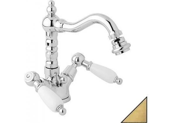 Смеситель для биде Cezares FIRST-BS2-04-Bi, хром/золото