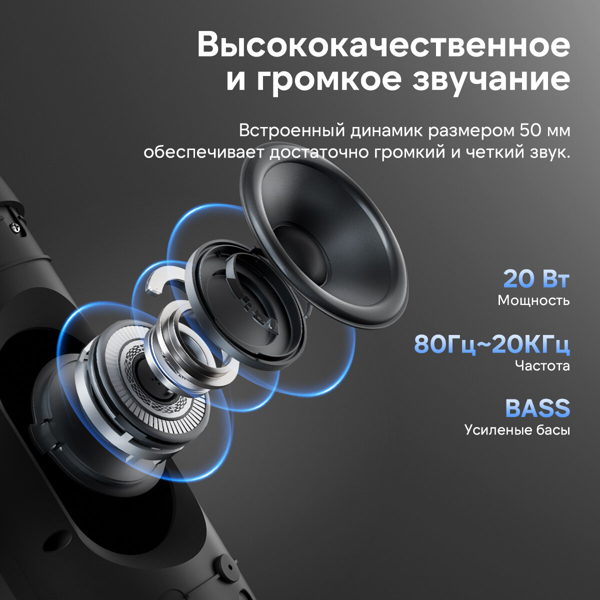 Беспроводная портативная колонка Maibenben BS02, с Bluetooth5.3, IPX6 — фото 1
