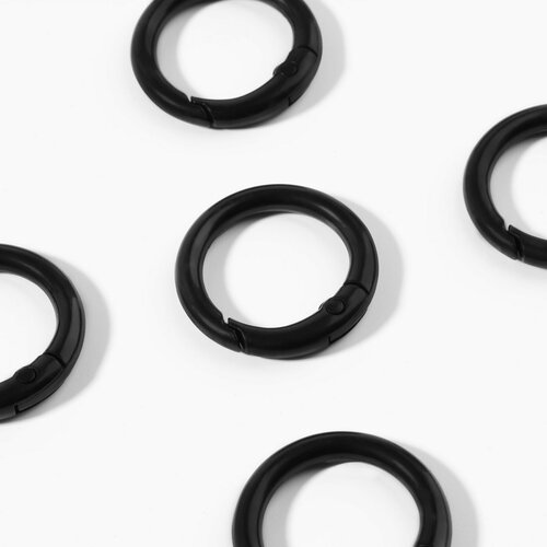 Кольцо-карабин d 2028 мм толщина - 4 мм 3 набора по 5 шт цвет чёрный 472₽