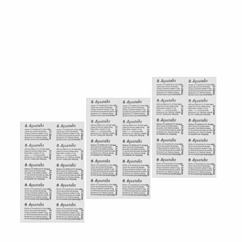 Акватабс 1 таблетка на 5 л воды 17 мг 10таб.*3 уп.