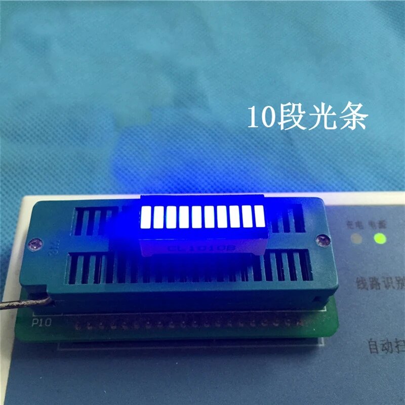 10-сегментный светодиодный индикатор CL10103BYR, Super bright--blue