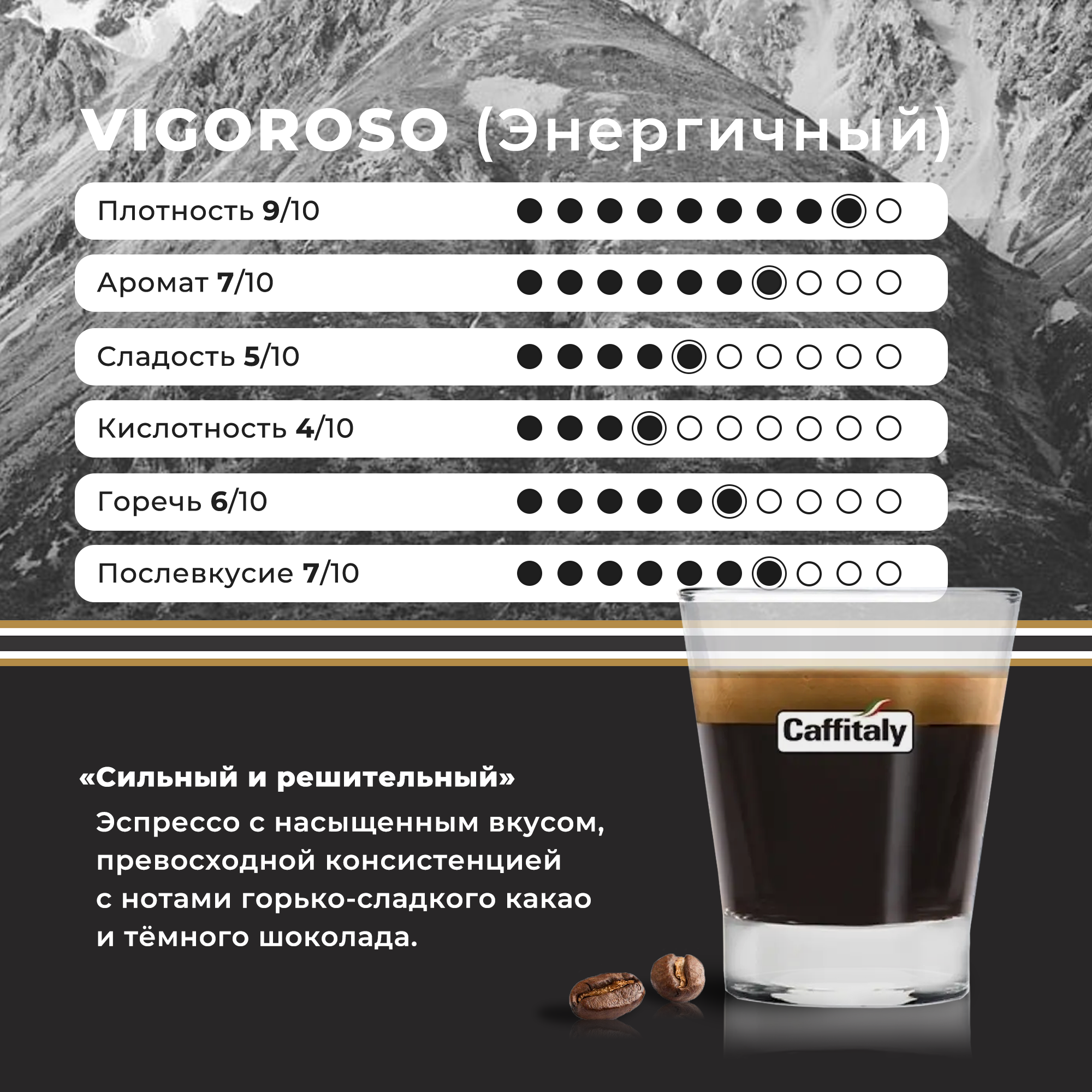 Кофе в капсулах Caffitaly System Ecaffe Vigoroso, 10 капсул, для Paulig, Luna S32, Maia S33, Tchibo, Cafissimo — фото 1