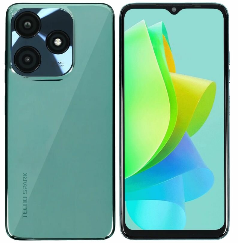 6,56" смартфон Tecno Spark 10C 4/64 ГБ (4895180798238) 2023, зеленый
