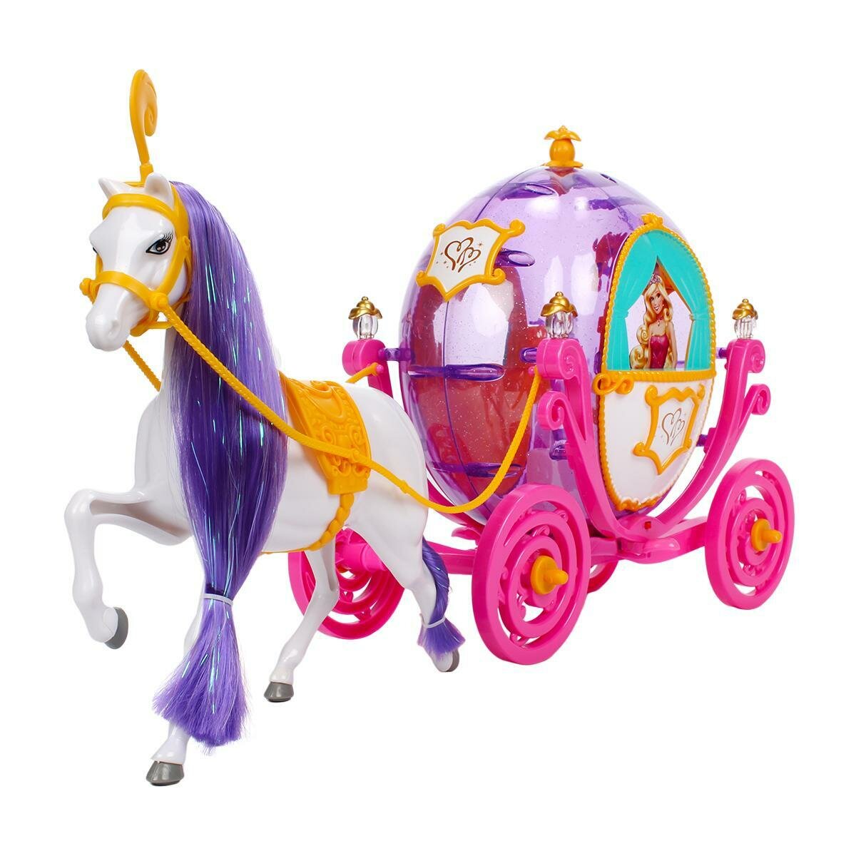 Карета с лошадью световые эффекты размер 35 х 17 х 31 см для детей от 3 лет