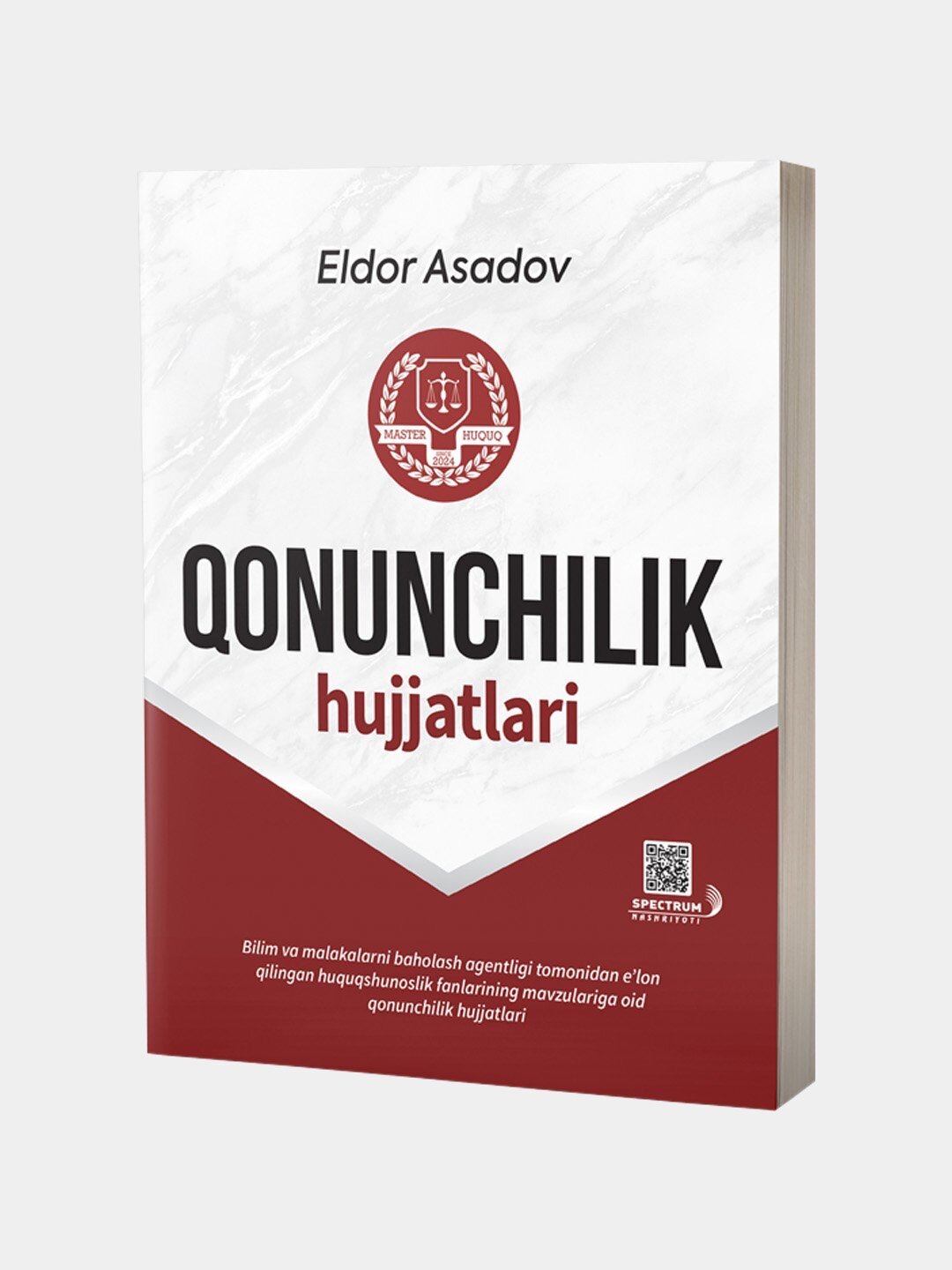 Книга Spectrum Media Group "Правовые документы", на узбекском, 2024 г, 400 стр.