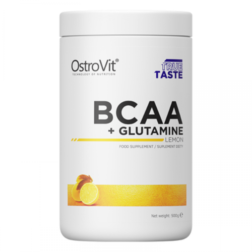 фото Аминокислоты bcaa (бцаа) ostrovit bcaa + glutamine (500 г) апельсин