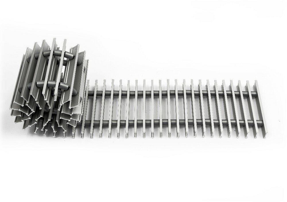 Решетка рулонная Techno РРА 150-1200/C алюминиевая, цвет серебро